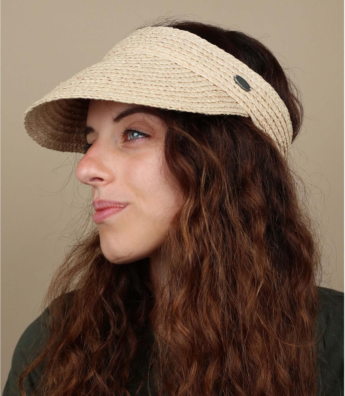 visière beige paille Soleil Visor natural